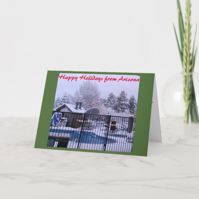 Carte de Noël blanche Arizona (Devant)