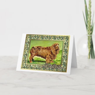 Carte de Noël blanche de chien espagne Sussex