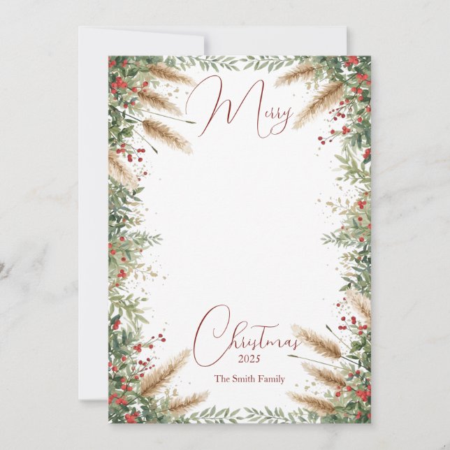 Carte de Noël Boho (Devant)