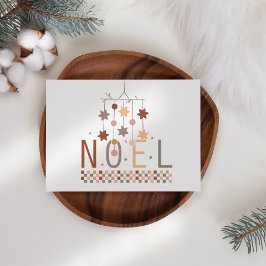 Carte de Noël Boho Pastel Noel