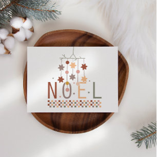 Carte de Noël Boho Pastel Noel