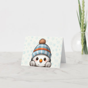 Carte de Noël Bonhomme de Neige Joyeux