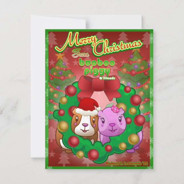 Carte de Noël Booboo Piggy 2022 (Devant)
