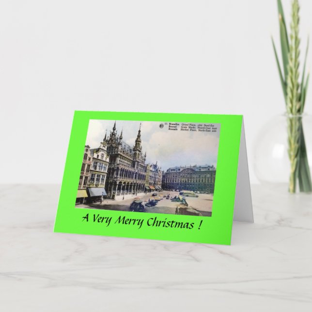 Carte de Noël - Bruxelles, Grand-Place (Devant)