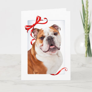 Carte de Noël Bulldog