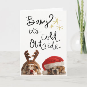Carte de Noël Bulldog