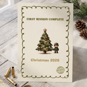 Carte de Noël camouflage militaire — Top Secret