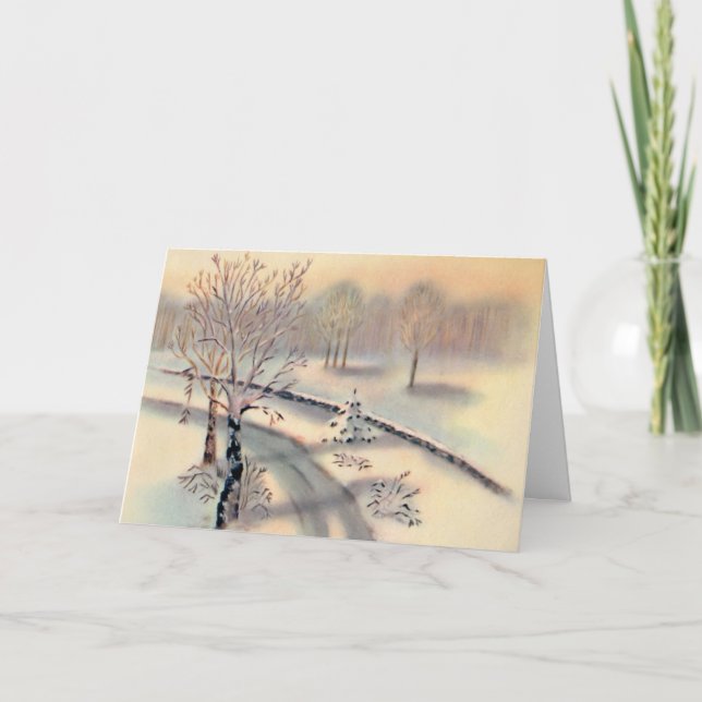 Carte de Noël Campagne vintage (Devant)