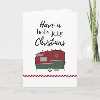 Carte de Noël Camper Vintage personnalisable