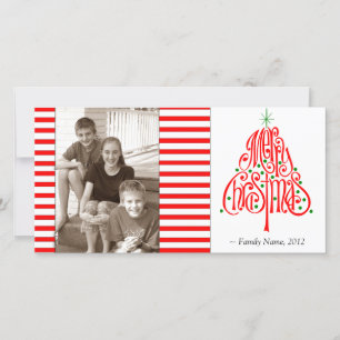 Carte de Noël Candy Stripe