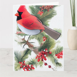 Carte de Noël carte d'art cardinal
