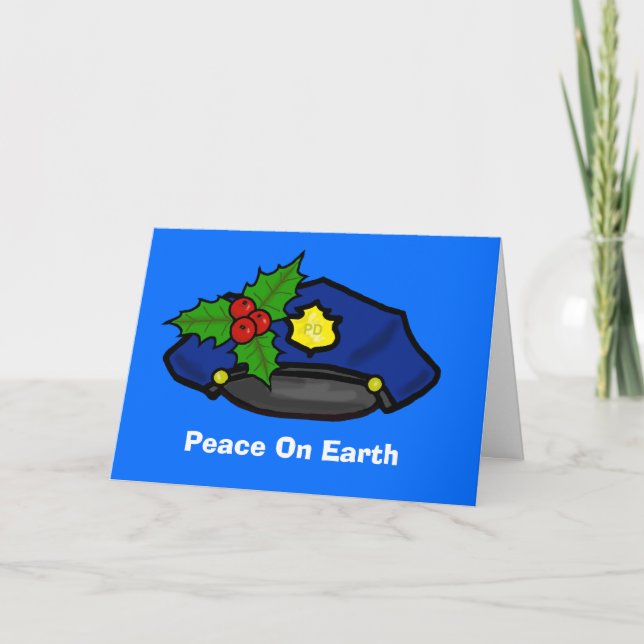 Carte de Noël Casquette du policier pour Customise (Devant)