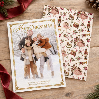 Carte de Noël Casse-Noisette avec Photo de Famille