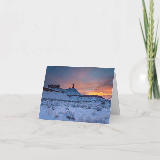 Carte de Noël. Castle Valley. Castle Rock, Utah (Devant)