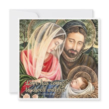 Carte de Noël catholique de la famille Sainte