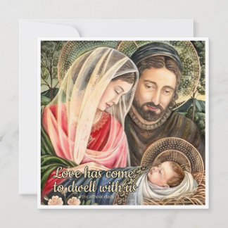 Carte de Noël catholique de la famille Sainte