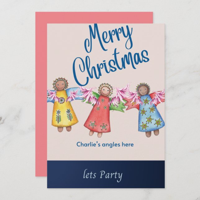 Carte de Noël Charlie's Angles (Devant / Derrière)
