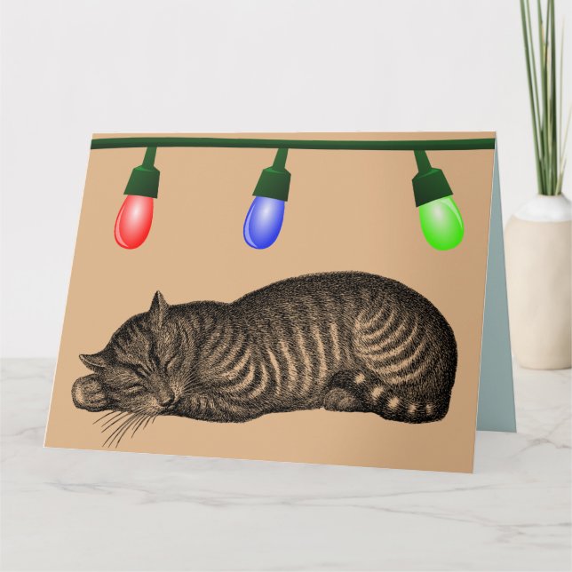 CARTE DE NOËL CHAT MIAOU GEANT (Devant)
