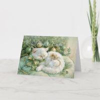 Carte de Noël Chat Souris Paix sur Terre