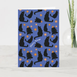 CARTE DE NOËL CHATS PERSONNALISABLE