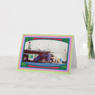 Carte de Noël chaude d'autobus de Surfin'S'Cool de