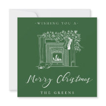 Carte de Noël Cheminée des Fêtes