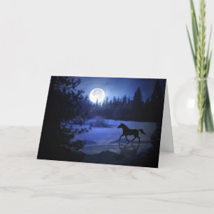 Carte de Noël Cheval Dashing Through the Snow