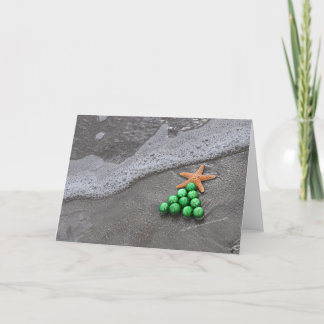 Carte de Noël chic de plage