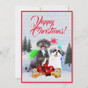 Carte de Noël Chih Tzu Chien Funny Personnalisable