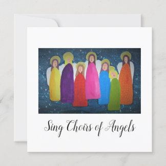Carte de Noël : Chorale Vibrante d'anges