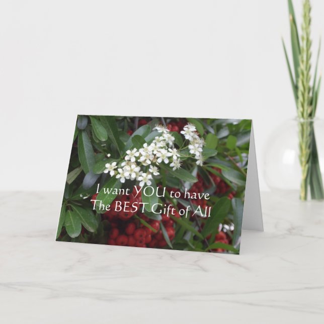 Carte de Noël chrétienne avec message évangélique (Devant)