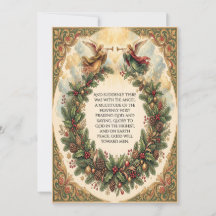Carte de Noël chrétienne traditionnelle de style v