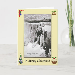 Carte de Noël - Chutes du Niagara en hiver
