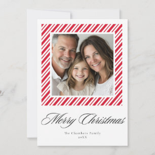 Carte de Noël classique à la menthe perméable