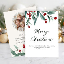 Carte de Noël classique avec vœux chaleureux d'hiv