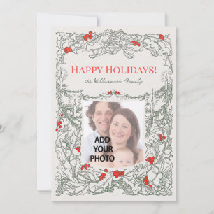 Carte de Noël Classique avec Votre Photo