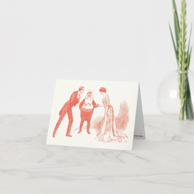 Carte de Noël classique Charles Dana Gibson (Devant)