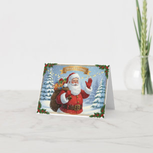 Carte de Noël classique du Père Noël