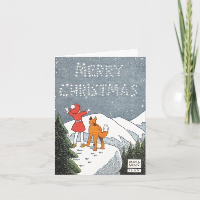 Carte de Noël classique Harold Grey/Annie (Devant)