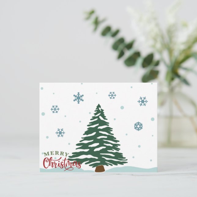 Carte de Noël classique moderne, Noël personnalisé (Debout devant)
