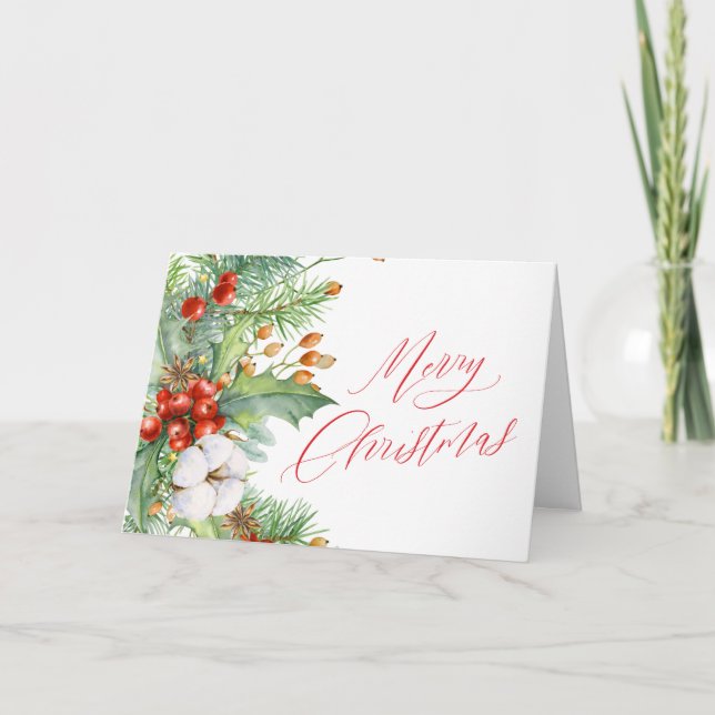 Carte de Noël classique personnalisée (Devant)