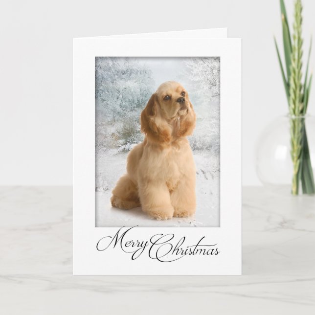 Carte de Noël Cocker Spaniel (Devant)