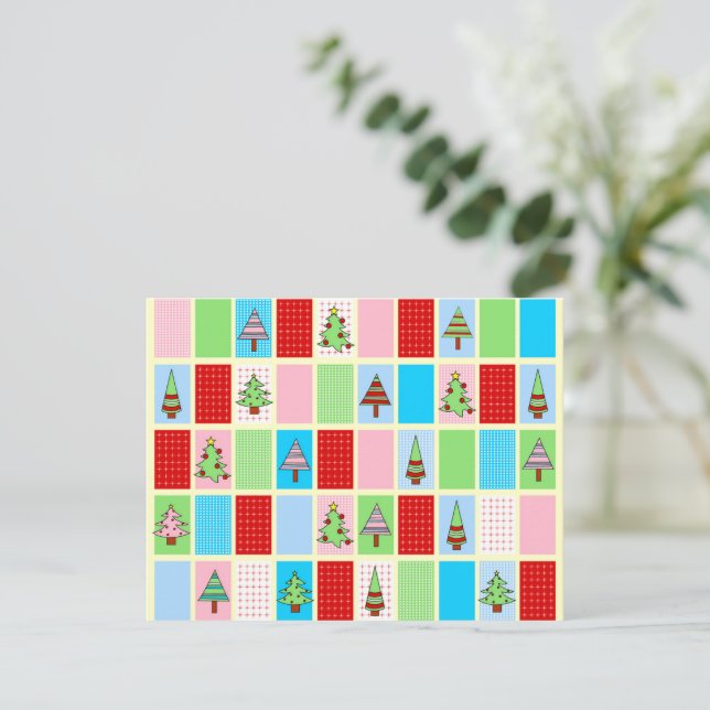 Carte de Noël colorée (Debout devant)