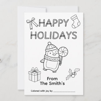 Carte de Noël colorée