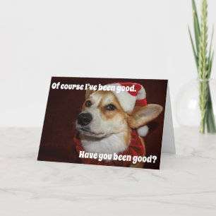 Carte de Noël Corgi
