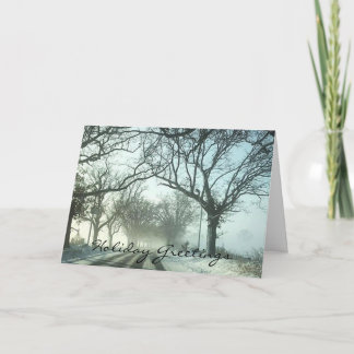 Carte de Noël Country Winter Road