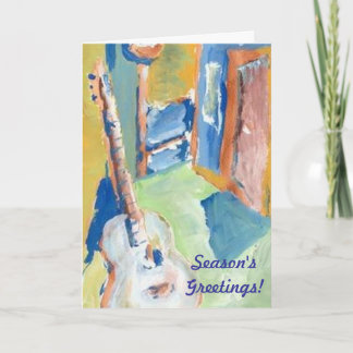 CARTE DE NOËL CRÉATEUR DE GUITARE PAR RAINE CAROSI