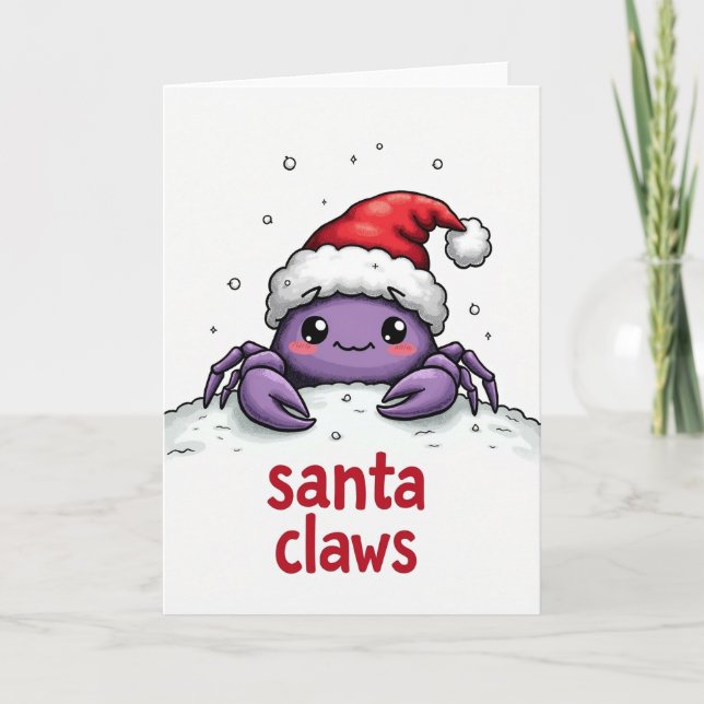 Carte de Noël Créature Fantaisiste (Devant)
