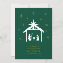 Carte de Noël Crèche