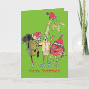 Carte de Noël "croquante" de vert